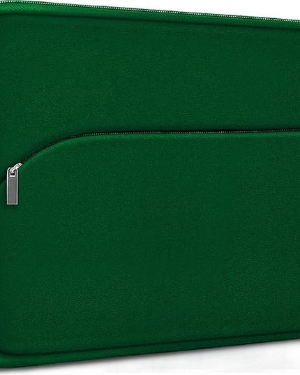Laptop Sleeve 15.6 inch, Durable Portable Monitor Protective Cover with Front Pocket, Traveling Laptop Case Compatible for HP, Dell, Asus, Lenovo, Dark Green