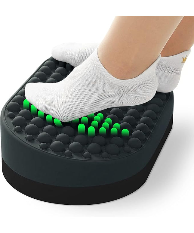 Foot Rest for Under Desk at Work, Home Office Foot Stool, Ottoman Foot Massager for Plantar Fasciitis Relief, Soft Silicone Footrests, Anti-Fatigue (Gray)
