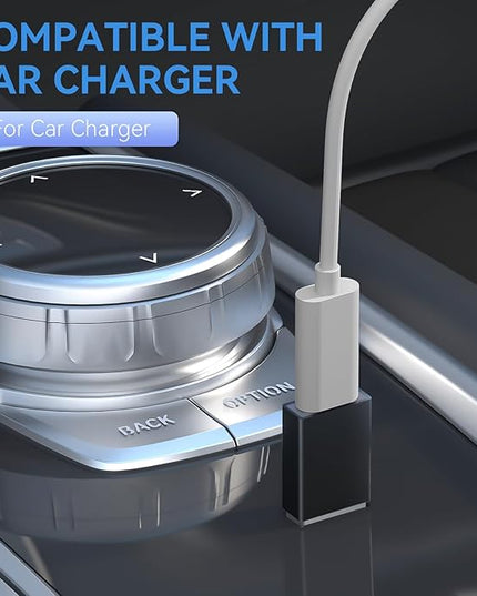 4-Pack USB C to USB Adapters, with 2 Type C Female to A Male Converters & 2 USB C Male to USB Female Connectors, Compatible with Apple Watch, iPhone 15 Pro Max 14 13 12, AirPods, Ultra 8 9 - Gray