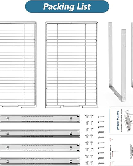 LOVMOR 2 Tier Individual Pull Out Cabinet Organizer 20" W x 21" D, Slide Out Kitchen Cabinet Storage Sliding Shelves