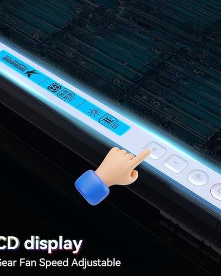ICE COOREL Gaming Laptop Cooling Pad with 15 RGB Cooling Fans, Fully Transparent Laptop Fan Cooler Pad for 15-21 Inch, Gaming Laptop Cooler Stand with 8 Height Adjustable, USB Port and Type-C Port