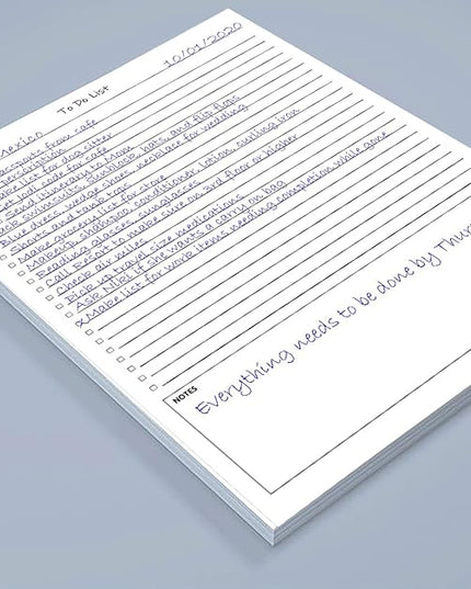 TO DO List Planner Notepad, 60 Page Planning Pad. Undated ToDo Checklist w/Priority & Note Sections. Organize & Track Projects, Clients or Daily Tasks. 8.5 X 11, A4 Tear Sheets.