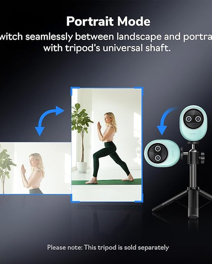 EMEET Piko+ (Piko Plus), World’s 1st Dual-Camera AI-Powered 4K Webcam, 1/2.55'' Sony Sensor, 3 Mics&3 Sound Modes, Panda Magnetic Privacy Cover, USB C-C&C-A, Ideal for Livestreamers