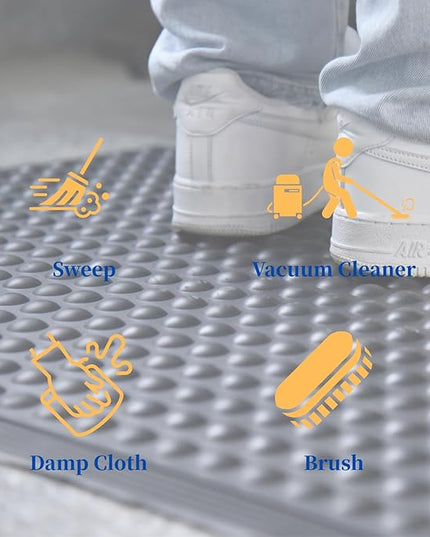 36"×24" Heavy Duty Outdoor Rubber Mat for Floor, Commercial Non Slip Indoor Floor Mat Use for Commercial Kitchen, Ramp, Pool, Restaurant, Garage(4 PCS)