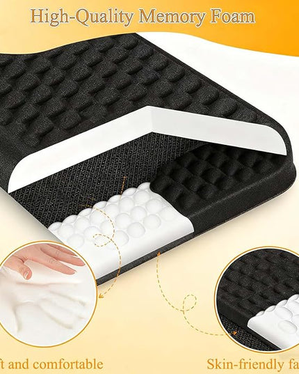 2Pcs Elbow Pad for Desk，L-Shaped Memory Foam Elbow Pads with Non-Slip Base，Ergonomic Desk Edge Cushion & Wrist Rest for Computer Keyboard, Office and Home Use