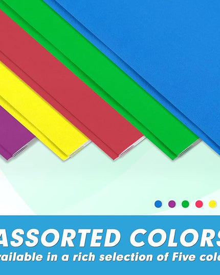 Two Pocket Folders, PANDRI 30 Pack Two Pocket Folders with Prongs, Designed for Office and Classroom, Assorted 5 Colors 2 Pocket 3 Prong Folders