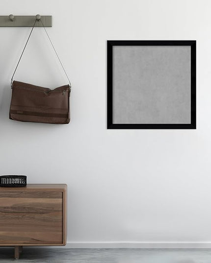 Amanti Art Black Framed Magnetic Board 27x27 Medium Vision Board for use with Magnets, 100% Metal Sheet to Display Items as Office Decor or for Home Organization in mudroom, Kitchen or Kids Room