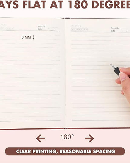 Aodaer 12 Set Lined Notebook Journals with Pens A5 Notebooks 100 GSM College Ruled Hardcover Notebook PU Leather Notepad with Pen Holder for Office School, 5.7 x 8.3 Inches, Deep Multicolor