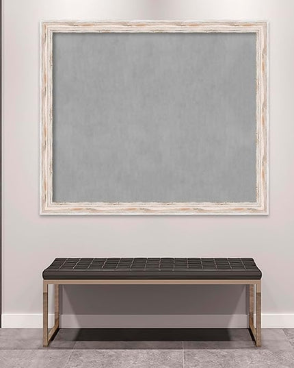 Amanti Art White Framed Magnetic Board 45x53 Oversize Vision Board for use with Magnets, 100% Metal Sheet to Display Items as Office Decor or for Home Organization in mudroom, Kitchen or Kids Room