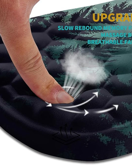 Hokafenle Ergonomic Mouse Pad Wrist Support, Wrist Rest Mousepad for Carpal Tunnel Pain Relief with Integrated Memory Foam Slope Massage Bulge (11.8x7.9 inch,Forest