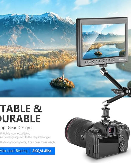 NEEWER 5.9"/15cm Adjustable Friction Magic Arm with 1/4" Screw on Both Ends, Compatible with SmallRig Cage, Flash/LED Light/Microphone/Monitor/SuperClip, Max Load 4.4lb/2kg, ST15