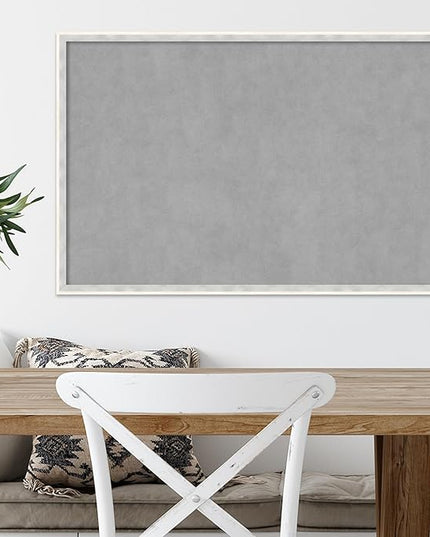 Amanti Art White Framed Magnetic Board 21x33 Large Vision Board for use with Magnets, 100% Metal Sheet to Display Items as Office Decor or for Home Organization in mudroom, Kitchen or Kids Room