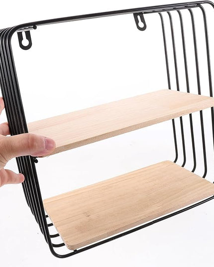 Wall Mounted Floating Shelf Compact Wall Storage Shelf Multifunctional for Living Room Bedroom Office Home Organization