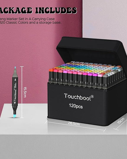 120 Color Alcohol Markers,Dual Tip Art Marker Pen, Classic Series Alcohol Felt Permanent Markers, Animation Art Sketch Sketching, Alcohol-based Markers