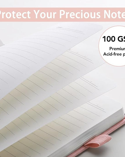 160 Pages Lined Journal Notebook, 5.71" X 8.27" Writing & Journaling Hardcover Executive Notebooks for Student Worker Women Men Notepads Journals for Writing Travel & Organization, Pink