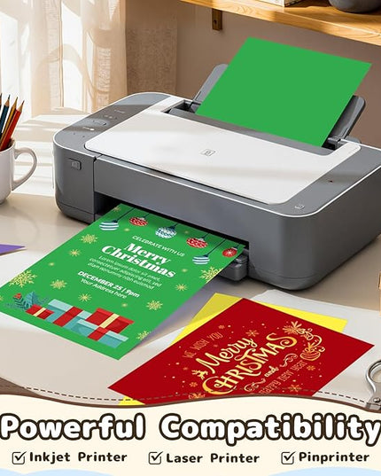 120 Sheets Cardstock 8.5x11, 65lb Colored Card Stock, 15 Assorted Colors Construction Paper, 180gsm Thick Printer Paper for Printing, Painting, Card Making, Kids School Supplies,Party Decorations