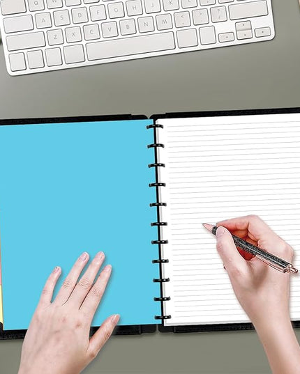 Letter Size Discbound Refill Paper, 11 TUL Paper Refills - 50 Sheets/100 Pages Loose Leaf Planner Refills, 5 Sheets Dividers, 8.5" x 11"