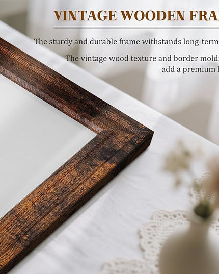 Large White Board for Wall, 48''x36'' Magnetic Dry Erase Board, 4'x3' Decorative Whiteboard with White Vintage Wooden Frame, Hanging Writing Board for Home Office School Classroom