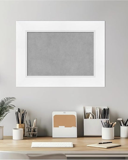 Amanti Art White Framed Magnetic Board 17x23 Small Vision Board for use with Magnets, 100% Metal Sheet to Display Items as Office Decor or for Home Organization in mudroom, Kitchen or Kids Room