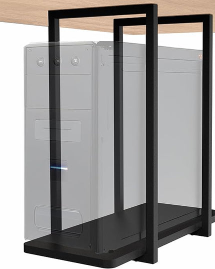 VIVO Heavy Duty Under-Desk PC Mount Shelf, Computer CPU Holder, Supports up to 44 lbs, Black, Mount-PCSF1