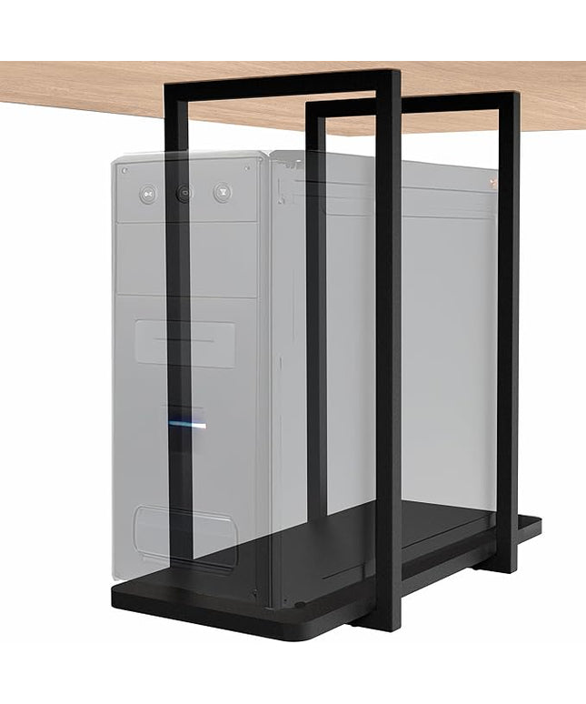 VIVO Heavy Duty Under-Desk PC Mount Shelf, Computer CPU Holder, Supports up to 44 lbs, Black, Mount-PCSF1