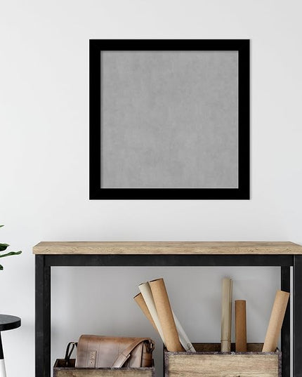 Amanti Art Black Framed Magnetic Board 27x27 Medium Vision Board for use with Magnets, 100% Metal Sheet to Display Items as Office Decor or for Home Organization in mudroom, Kitchen or Kids Room