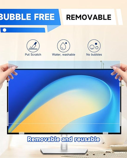 IPROKKO 【2 Pack】 23.8 inch Anti-Blue Light Monitor Screen Protector for 16:9 Widescreen,Removable Anti Glare Blue Light Blocking Screen Filter，LED PC Anti-UV Eye Protection Filter Film