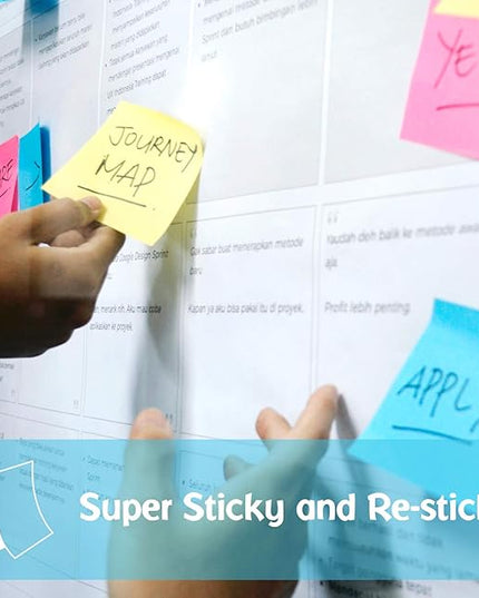 Large Sticky Notes,1200 Sheets Memo Pads,3 x 5 in Bright Colored Note Pads,Clean Removal Super Self-Stick Notes,12 Colors Notepads,Pastel Ruled Post Stickies for Office,Home,School Supplies