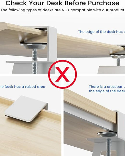 NearHub Large Keyboard Tray Under Desk Slide Out with Extra Sturdy C Clamp Mount System,26'' (30'' including Clamps) x11 Slide-Out Keyboard Drawer Under Desk for Typing,Keyboard Mouse Tray,White