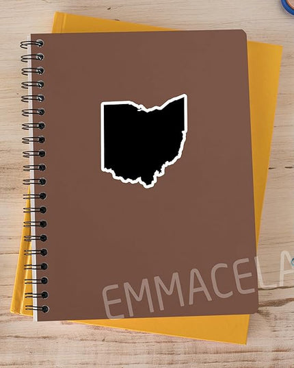 (3PCS) Ohio State Map Stickers, US State Stickers - Waterproof Vinyl Decals for Tumblers, Water Bottles, Laptops, Books, Scrapbooks, Great for North Dakota Lovers 3 x 2.7 Inch