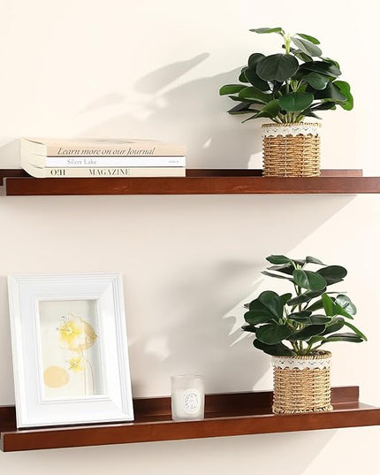 Nubry 2 Pack Fake Plants Artificial Potted Plants with Weaved Pot for Shelf & Table Desk | Perfect for Home Office Bathroom Farmhouse Room Coffee Table Decor 10‘’