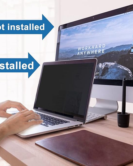 IPROKKO Laptop Privacy Screen 17.3 Inch for HP Dell Acer Asus Lenovo Thinkpad Envy Xps, 16:9 Aspect Removable 17.3in Anti Blue Light Glare Privacy Filter, Anti Spy Computer Monitor Security Protector