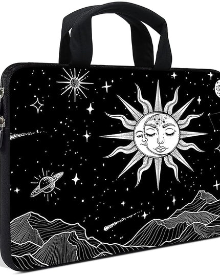 AMARY Laptop Sleeves 11.6" 12" Laptop Handle Bag Neoprene Notebook Carrying Pouch Chromebook Sleeves case Fit Apple MacBook Air HP DELL Lenovo Asus (Sun Moon)