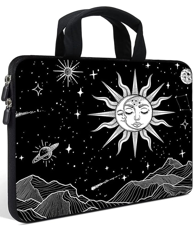 AMARY Laptop Sleeves 11.6" 12" Laptop Handle Bag Neoprene Notebook Carrying Pouch Chromebook Sleeves case Fit Apple MacBook Air HP DELL Lenovo Asus (Sun Moon)