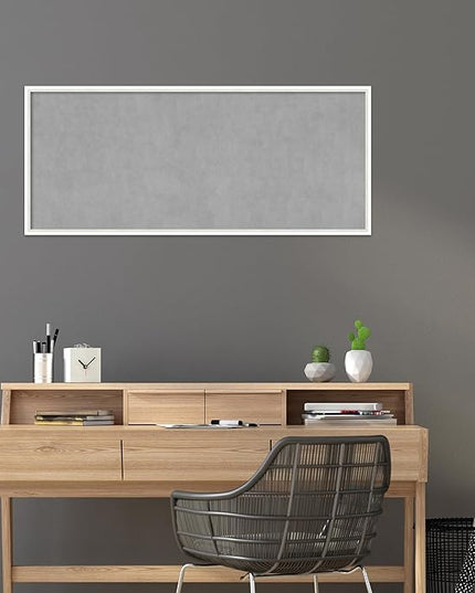 Amanti Art White Framed Magnetic Board 21x49 Oversize Vision Board for use with Magnets, 100% Metal Sheet to Display Items as Office Decor or for Home Organization in mudroom, Kitchen or Kids Room