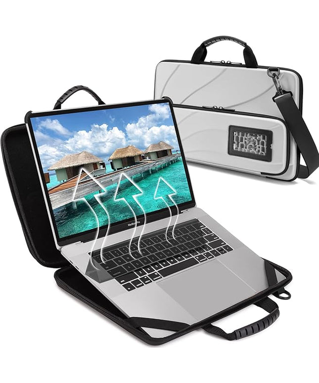 BUG 13-14 Inch Laptop Case Hard Shell, Protective Laptop Carrying Case with Stand for Heat Dissipation