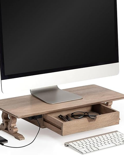 Anji Mountain Monitor Stand - Desktop Organizer & Laptop Riser, Ergonomic Monitor Riser, Space-Saving Monitor Stand for Desk, Durable Construction, Easy Assembly, Ideal for Home & Office