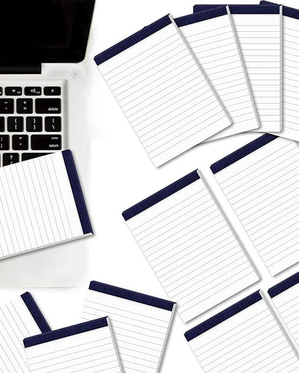 12 Pack Note Pads 4x6 Inch Small Lined Writing Memo Pads Refills Easy Tear no Rip Writing Pads with 30 Sheets Each Pad Narrow Ruled Mini Pocket Notebook Daily Planning and Organization of Work White