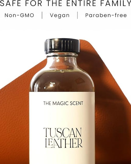 The Magic Scent Tuscan Leather Diffuser Oil - Hotel & Home Luxury Scents - Diffuser Oil Scents for Home Designed for Use in All Diffusers - 16.9 fl oz, 500 mL