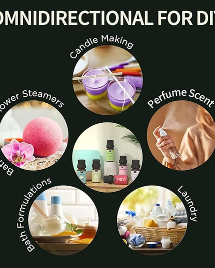 MISIJI Essential Oils Set- Essential Oils for Diffuser for Home,Diffuser Oils Scents for Aromatherapy,Laundry,Candle&Soap Making,Humidifiers 6 X 10 ML