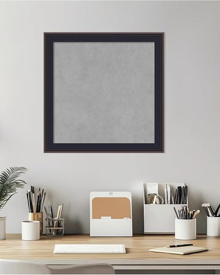 Amanti Art Black Framed Magnetic Board 19x19 Small Vision Board for use with Magnets, 100% Metal Sheet to Display Items as Office Decor or for Home Organization in mudroom, Kitchen or Kids Room