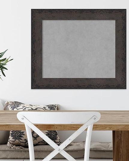 Amanti Art Black Framed Magnetic Board 21x25 Small Vision Board for use with Magnets, 100% Metal Sheet to Display Items as Office Decor or for Home Organization in mudroom, Kitchen or Kids Room