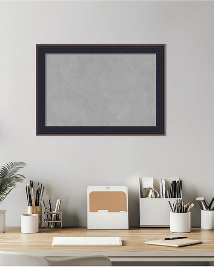 Amanti Art Black Framed Magnetic Board 15x21 Small Vision Board for use with Magnets, 100% Metal Sheet to Display Items as Office Decor or for Home Organization in mudroom, Kitchen or Kids Room