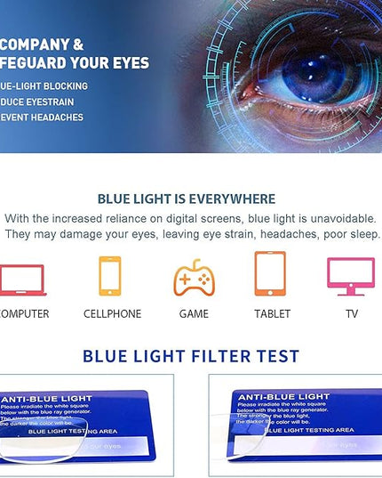 Henotin 3-Pack Blue Light Blocking Reading Glasses,Spring Hinge Computer Readers for Men Women,Anti UV Ray Filter Eyeglasses (3 Mixed Color, 4.0)
