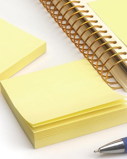 Sticky Notes 3x3 Self-Stick Notes Pads with 6 Bright Colors, Easy to Post for Office, School, Home, 6 Pads/Pack, 100 Sheets/Pad (Yellow)