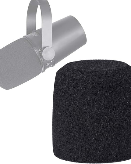 SUNMON Shure MV7 Pop Filter Foam Cover - Professional Mic Windscreen Wind Cover Compatible with Shure MV7 Podcast Microphone to Minimise Plosives