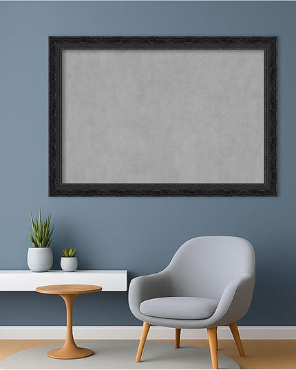 Amanti Art Black Framed Magnetic Board 28x40 Large Vision Board for use with Magnets, 100% Metal Sheet to Display Items as Office Decor or for Home Organization in mudroom, Kitchen or Kids Room