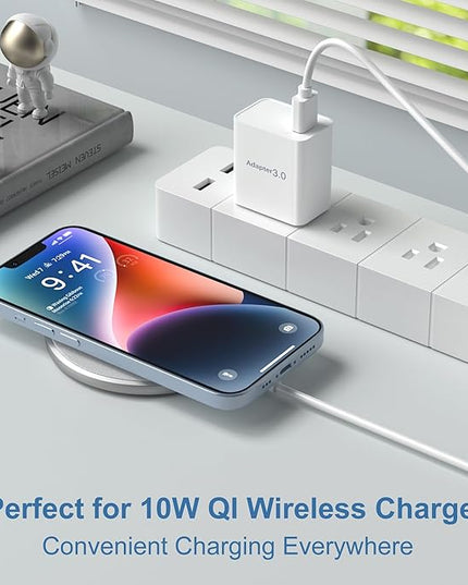 USB Wall Plug, OKRAY 2-Pack 18W Fast Charging Block 3.0 Quick Charge Power Adapter Travel Charger Brick Type A Box for Wireless Charger, iPhone 16 15 14 13 12 11 Pro, iPad, Samsung Galaxy S25 S24 A16