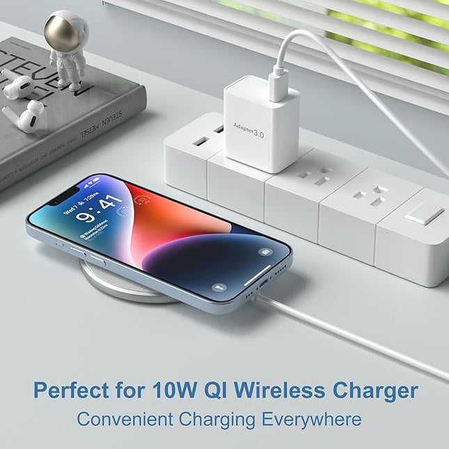 USB Wall Plug, OKRAY 2-Pack 18W Fast Charging Block 3.0 Quick Charge Power Adapter Travel Charger Brick Type A Box for Wireless Charger, iPhone 16 15 14 13 12 11 Pro, iPad, Samsung Galaxy S25 S24 A16