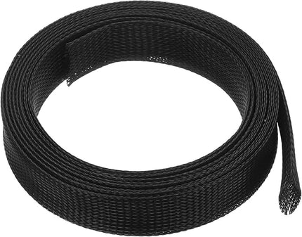 uxcell Expandable Sleeving,1 9/16-inch 10ft Cable Sleeve, Black